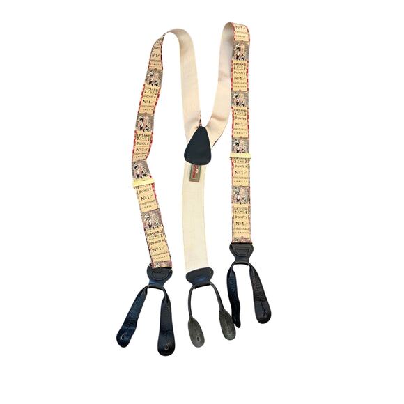 Trafalgar Silk Suspenders Braces Leather Multicolor